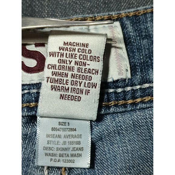 So Jeans Junior Size 3 Skinny Stretch Blue Denim - Picture 8 of 12
